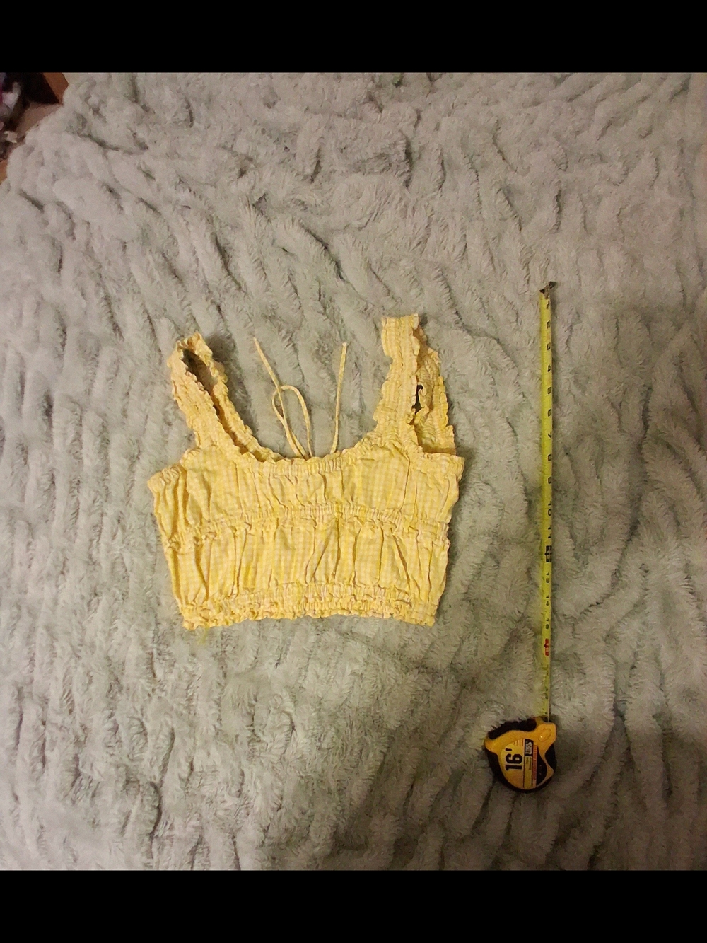 Zara Ruffled Textured Crop Top - Picture 3 of 7